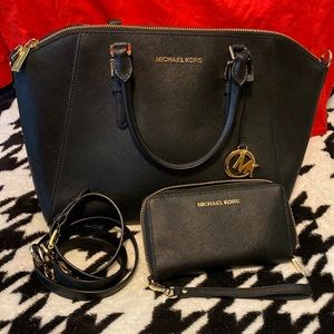 Michael Kors Black/Gold Tote & wallet